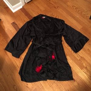 Kimono style robe with dragon detail